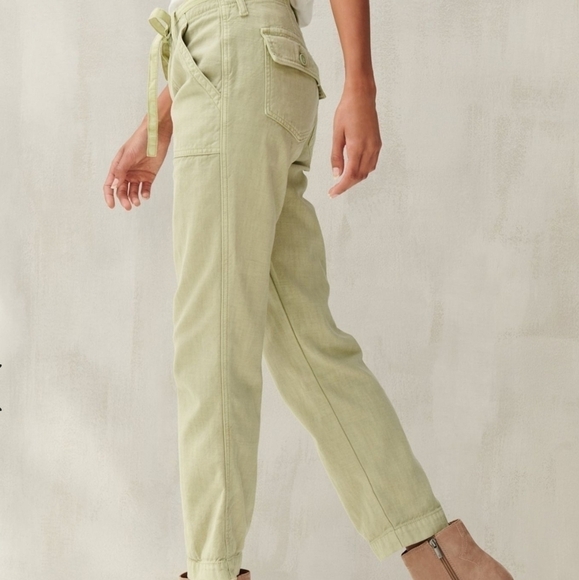 Pink and White Lucky Mid Rise Utility Pants - Picture 6 of 7